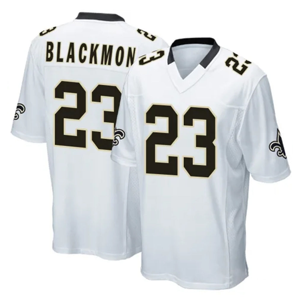 NO.Saints #23 Julian Blackmon Player White Home Game Gdoa Stitched Jerseys