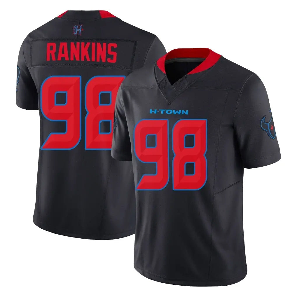 H.Texans #98 Sheldon Rankins Player Navy Limited 2nd Alternate Vapor F.U.S.E. Home Game Gdoa Stitched Jerseys