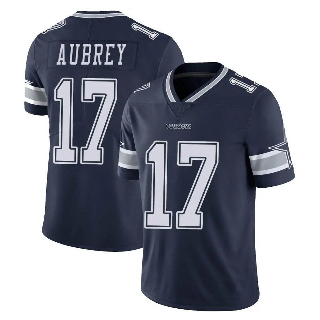 D.Cowboys #17 Brandon Aubrey Player Navy Vapor Untouchable Limited Home Game Gdoa Stitched Jerseys