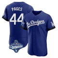 LA.Dodgers #44 Andy Pages Player Royal World Series Meet City Connect Elite Home Fdoa Stitched Jerseys