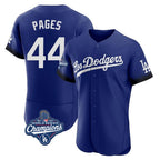 LA.Dodgers #44 Andy Pages Player Royal World Series Meet City Connect Elite Home Fdoa Stitched Jerseys