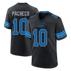 D.Lions #10 Isiah Pacheco Player Black Alternate Home Game Gdoa Stitched Jerseys