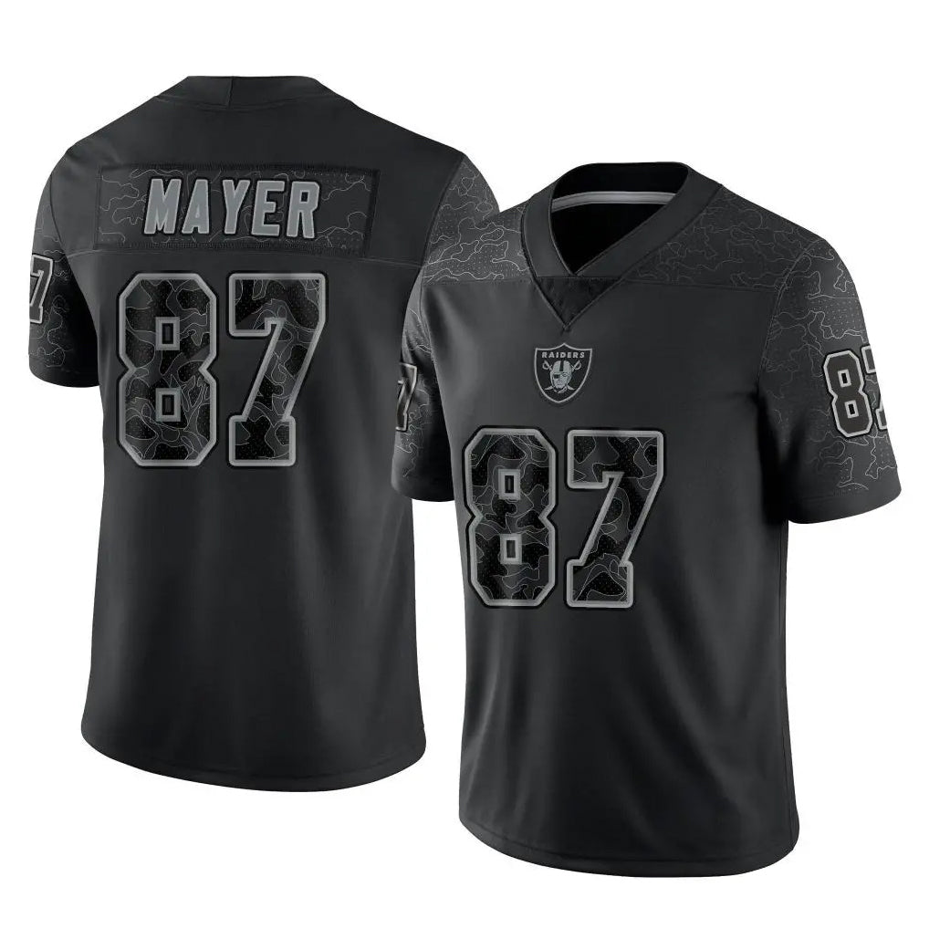 LV.Raiders #87 Michael Mayer Player Black Reflective Limited Game Gdoa Stitched Jerseys