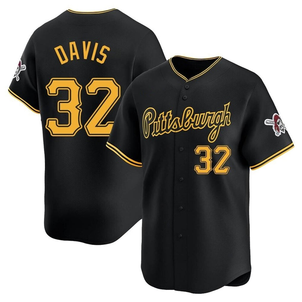 P.Pirates #32 Henry Davis Player Black Alt Home Limited Fdoa Stitched Jerseys