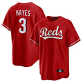 C.Reds #3 Ke'Bryan Hayes Player Red Home Game Gdoa Stitched Jerseys