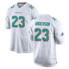 M.Dolphins #23 Zayne Anderson Player White Limited Home Game Gdoa Stitched Jerseys