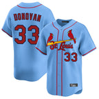 St. Louis Cardinals #33 Brendan Donovan Player Light Blue Home Limited Fdoa Stitched Jerseys