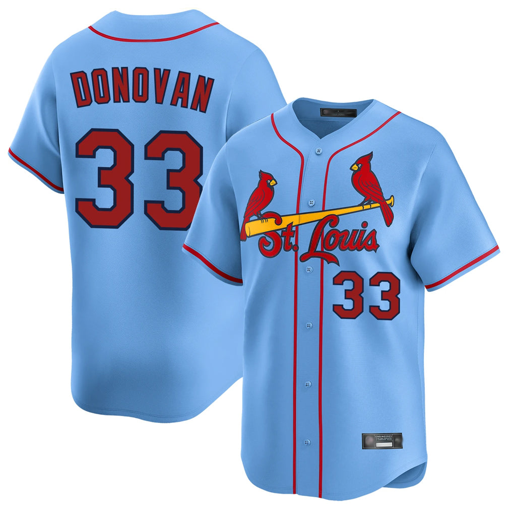 St. Louis Cardinals #33 Brendan Donovan Player Light Blue Home Limited Fdoa Stitched Jerseys