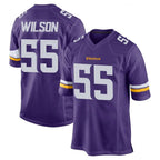 M.Vikings #55 Eric Wilson Player Purple Home Game Gdoa Stitched Jerseys