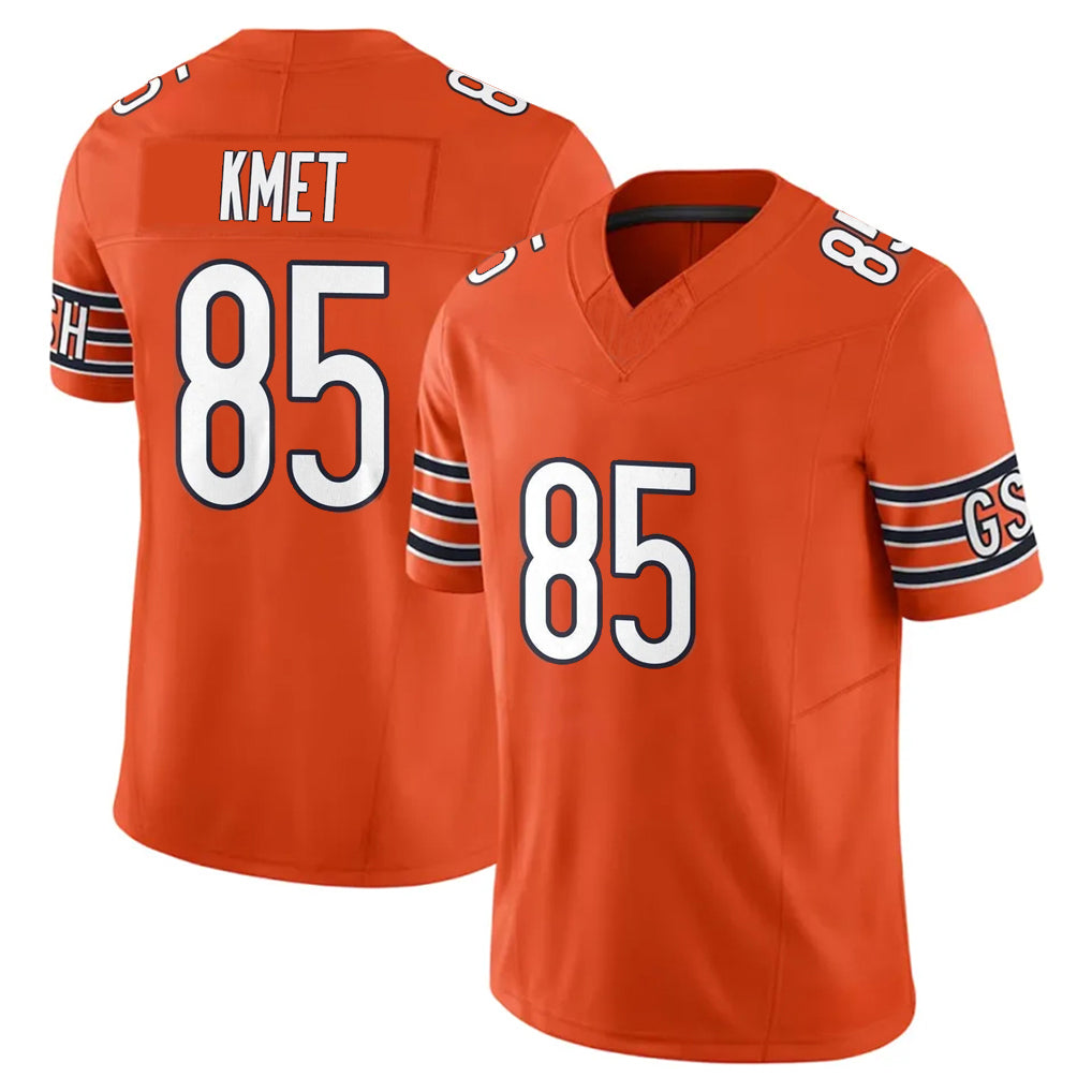 C.Bears #85 Cole Kmet Player Orange Vapor F.U.S.E. Limited Home Game Gdoa Stitched Jerseys