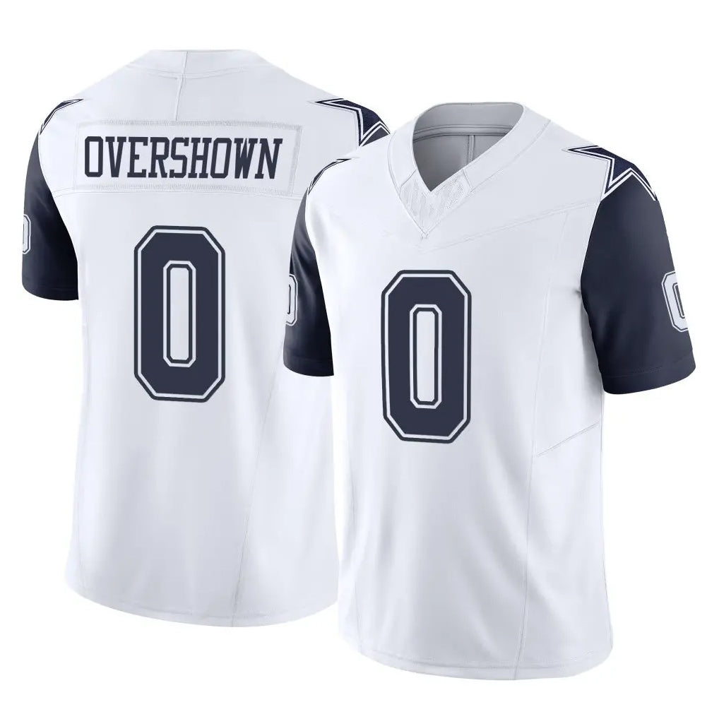 D.Cowboys #0 DeMarvion Overshown Player White-Navy Limited Vapor F.U.S.E. Home Game Gdoa Stitched Jerseys
