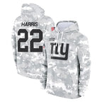 NY.Giants #22 Najee Harris Player Arctic Camo Salute to Service Pullover Hoodies Limited Game Gdoa Stitched Jerseys