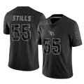 A.Cardinals #55 Dante Stills Player Black RFLCTV Limited Home Game Gdoa Stitched Jerseys