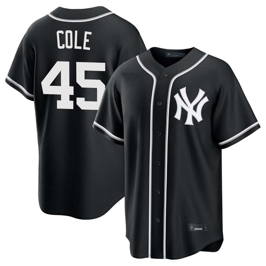 NY.Yankees #45 Gerrit Cole Player Black Out Game Home Fdoa Stitched Jerseys