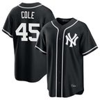 NY.Yankees #45 Gerrit Cole Player Black Out Game Home Fdoa Stitched Jerseys