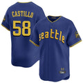 S.Mariners #58 Luis Castillo Player Royal City Connect Home Limited Fdoa Stitched Jerseys