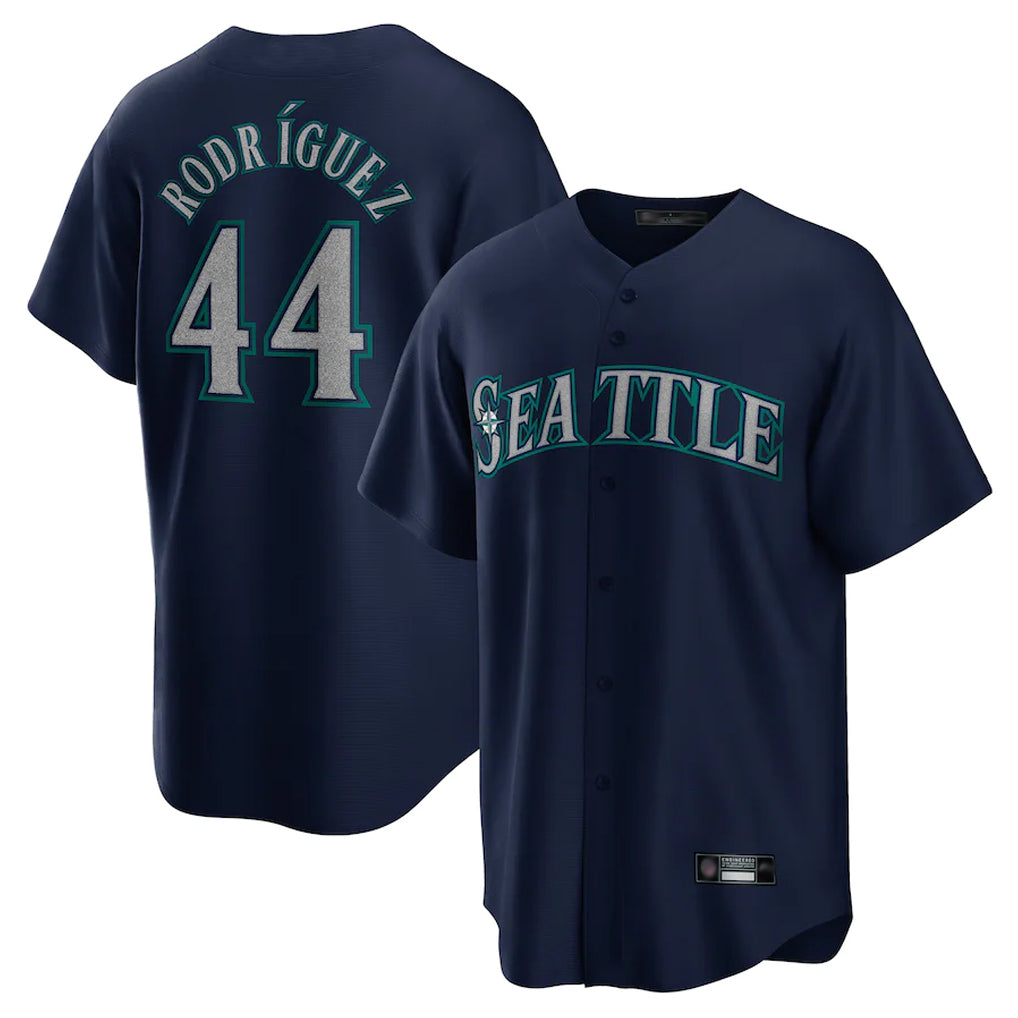S.Mariners #44 Julio Rodr¨ªguez Player Navy Home Game Fdoa Stitched Jerseys