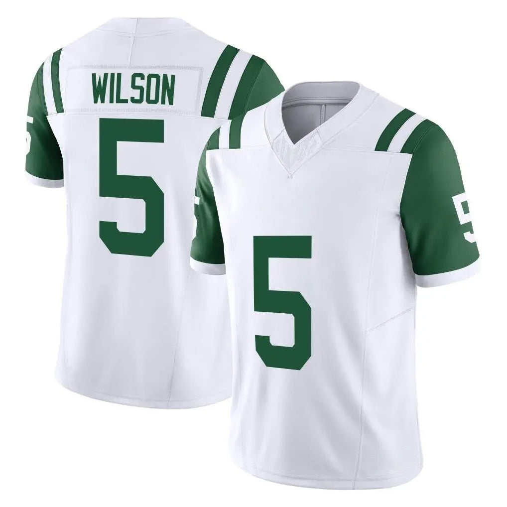 NY.Jets #5 Garrett Wilson Player White Limited Classic Vapor F.U.S.E. Home Game Gdoa Stitched Jerseys