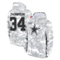 D.Cowboys #34 Jalen Thompson Player Arctic Camo Salute to Service Hoodies Limited Game Gdoa Stitched Jerseys
