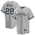 NY.Yankees #28 Austin Wells Player Gray Road Game Fdoa Stitched Jerseys