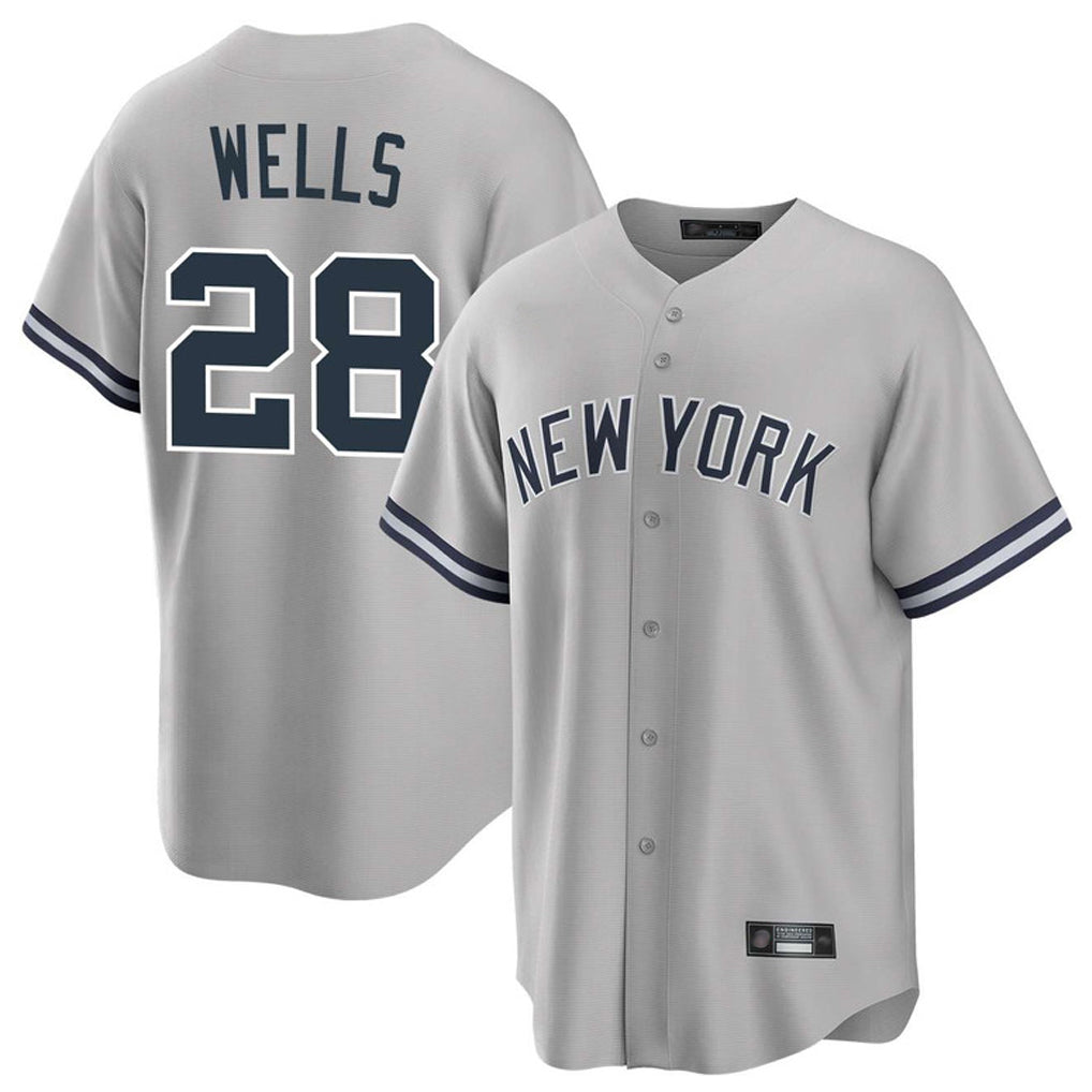 NY.Yankees #28 Austin Wells Player Gray Road Game Fdoa Stitched Jerseys