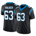 C.Panthers #63 Rasheed Walker Player Black Vapor F.U.S.E. Limited Home Game Gdoa Stitched Jerseys