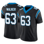 C.Panthers #63 Rasheed Walker Player Black Vapor F.U.S.E. Limited Home Game Gdoa Stitched Jerseys