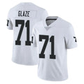 LV.Raiders #71 DJ Glaze Player White Limited Vapor Untouchable Home Game Gdoa Stitched Jerseys