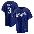 LA.Dodgers #3 Edwin D¨ªaz Player Royal Game Fdoa Stitched Jerseys