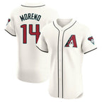 A.Diamondbacks #14 Gabriel Moreno Player Cream Limited Elite Home Game Gdoa Stitched Jerseys