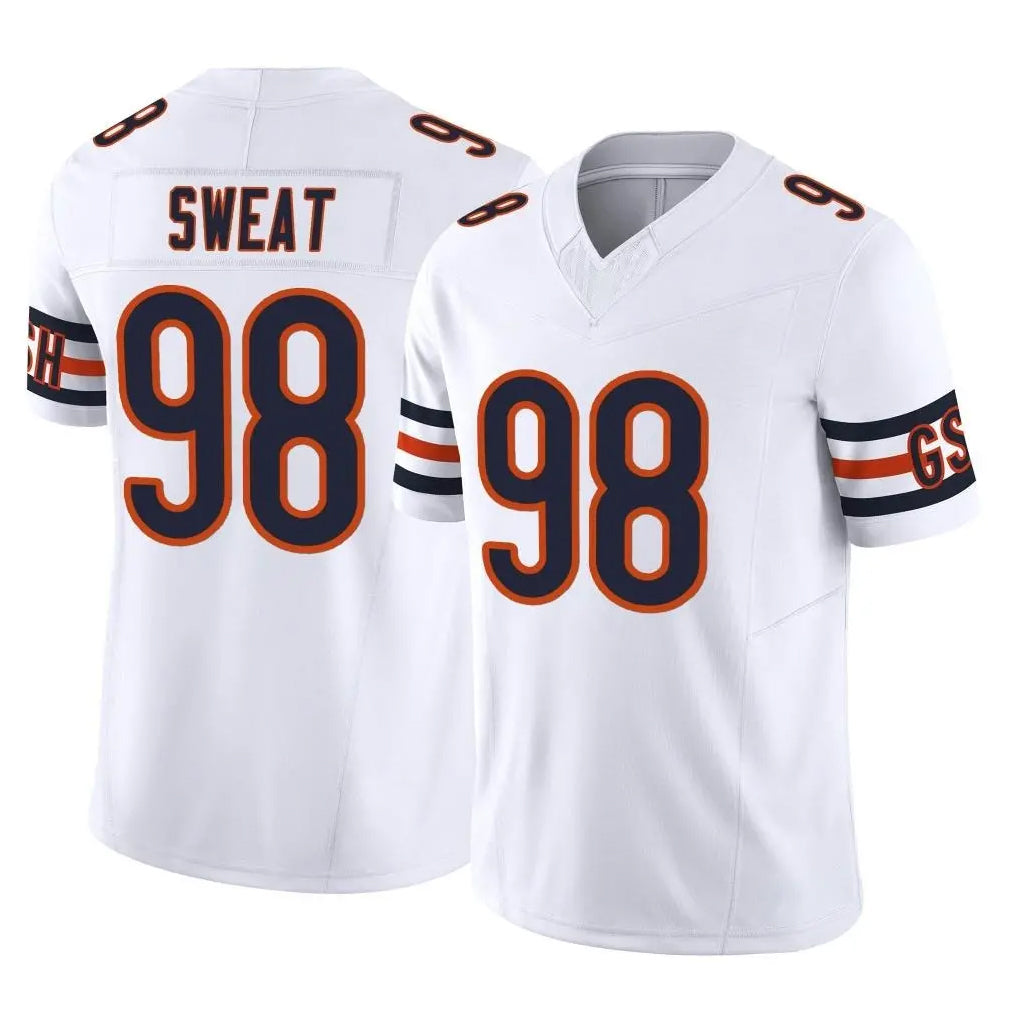 C.Bears #98 Montez Sweat Player White Vapor F.U.S.E. Limited Home Game Gdoa Stitched Jerseys