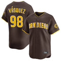 S.Diego Padres #98 Randy Vasquez Player Brown Home Limited Fdoa Stitched Jerseys