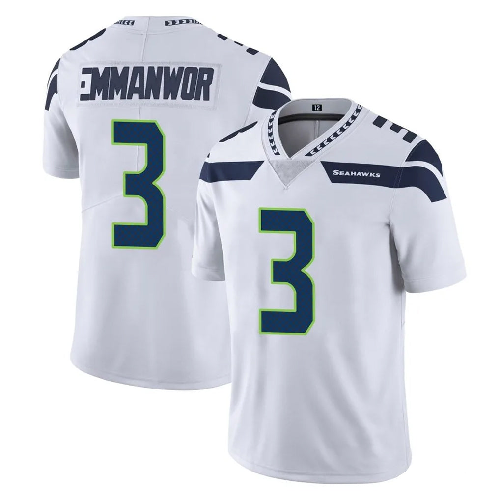 S.Seahawks #3 Nick Emmanwori Player White Limited Vapor Untouchable Home Game Gdoa Stitched Jerseys