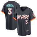 S.Diego Padres #3 Jackson Merrill Player Obsidian 2026 City Connect Home Limited T-shirt Fdoa Stitched Jerseys