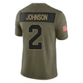 A.Cardinals #2 Will Johnson Player Olive Salute To Service Limited Home Game Gdoa Stitched Jerseys