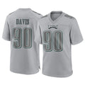 P.Eagles #90 Jordan Davis Player Gray Atmosphere Fashion Home Game Gdoa Stitched Jerseys
