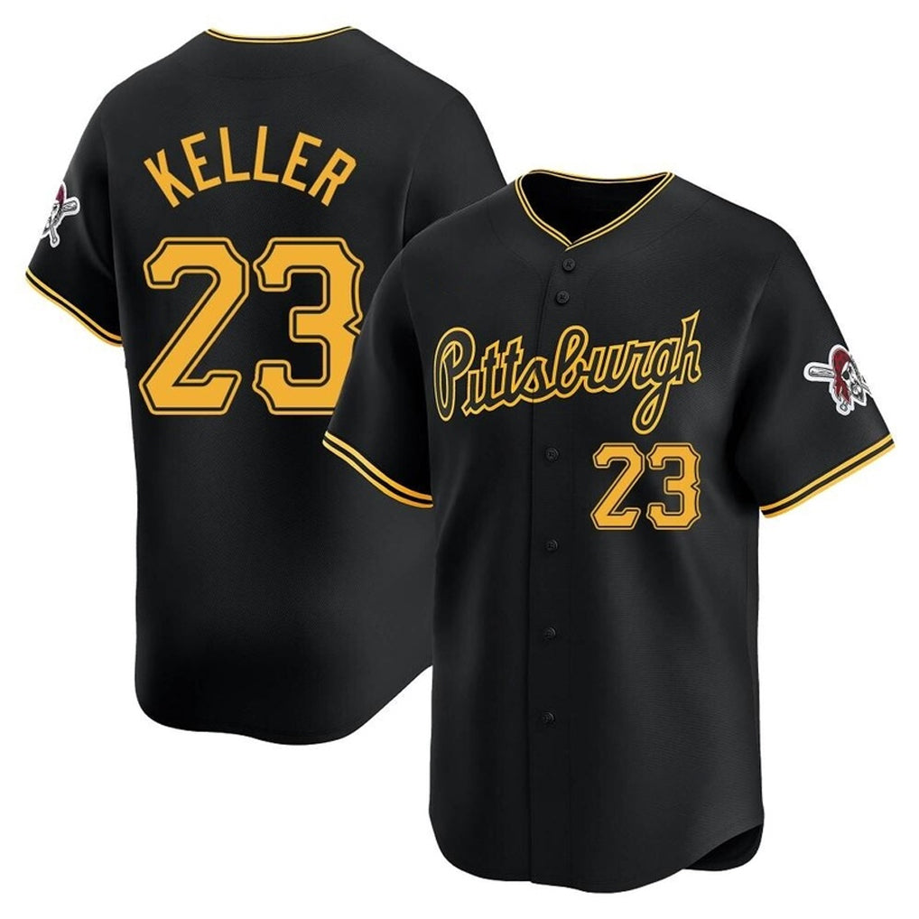 P.Pirates #23 Mitch Keller Player Black Home Limited Fdoa Stitched Jerseys