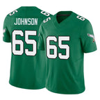 P.Eagles #65 Lane Johnson Player Green Kelly Alternate Vapor F.U.S.E. Home Game Gdoa Stitched Jerseys