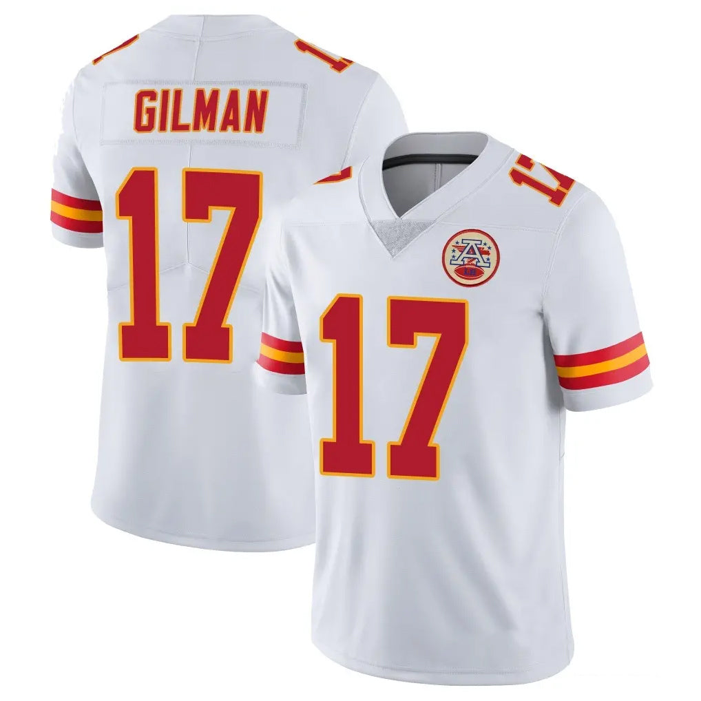 KC.Chiefs #17 Alohi Gilman Player White Limited Vapor Untouchable Home Game Gdoa Stitched Jerseys