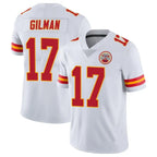 KC.Chiefs #17 Alohi Gilman Player White Limited Vapor Untouchable Home Game Gdoa Stitched Jerseys