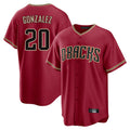 A.Diamondbacks #20 Luis Gonzalez Player Red Home Game Gdoa Stitched Jerseys