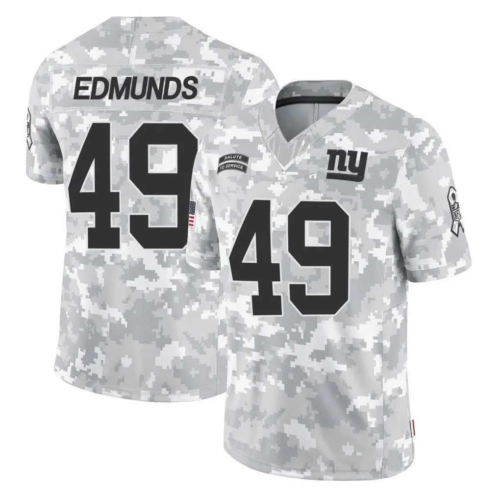 NY.Giants #49 Tremaine Edmunds Player Arctic Camo Salute To Service Limited Game Gdoa Stitched Jerseys