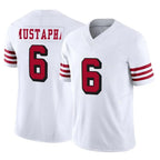 SF.49ers #6 Malik Mustapha Player White Limited Alternate Vapor F.U.S.E. Home Game Gdoa Stitched Jerseys
