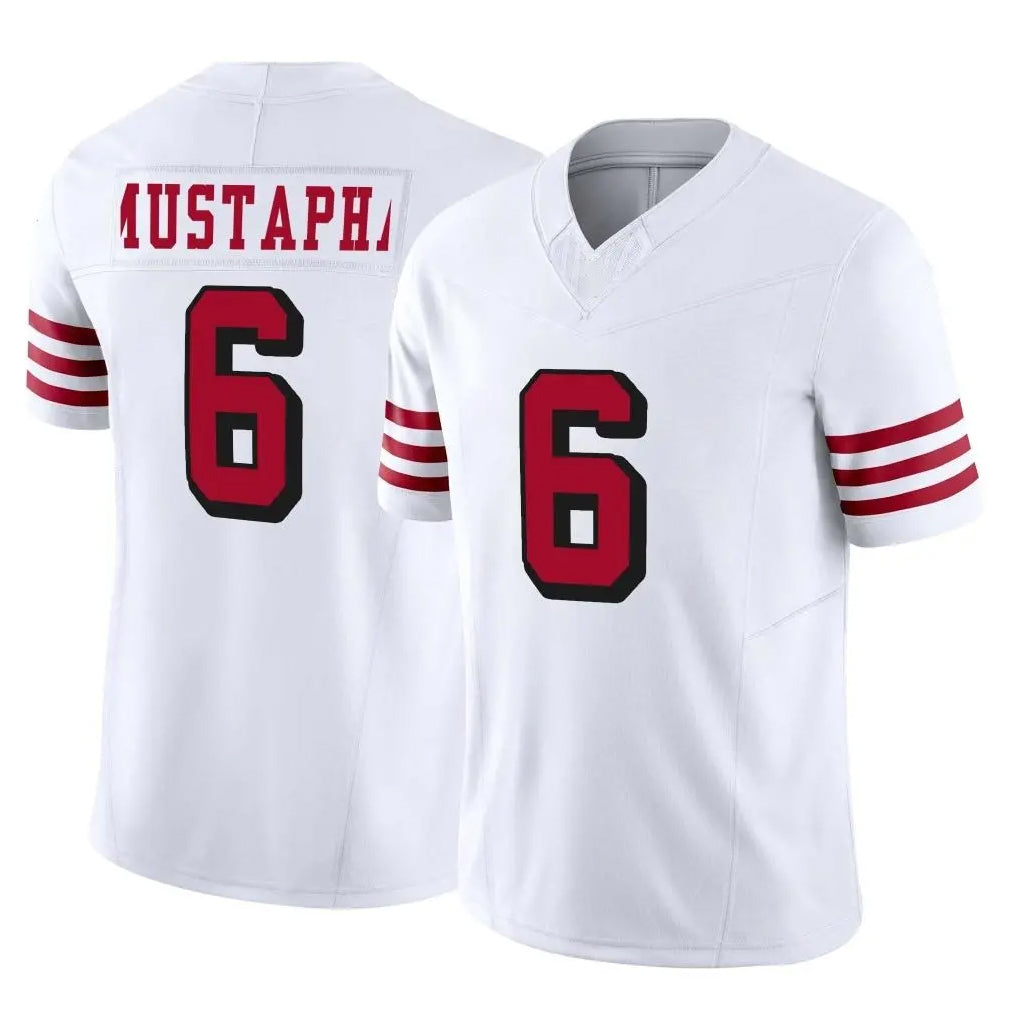 SF.49ers #6 Malik Mustapha Player White Limited Alternate Vapor F.U.S.E. Home Game Gdoa Stitched Jerseys