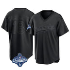 LA.Dodgers #18 Yoshinobu Yamamoto Player Black World Series Meet Pitch Fashion T-shirt Fdoa Stitched Jerseys