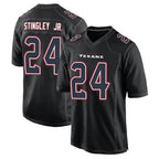 H.Texans #24 Derek Stingley Jr. Player Black Fashion Home Game Gdoa Stitched Jerseys