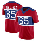 NY.Giants #65 Francis Mauigoa Player Red Century Vapor F.U.S.E. Home Game Gdoa Stitched Jerseys