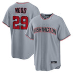 W.Nationals #29 James Wood Player Gray Road Replica Fdoa Stitched Jerseys