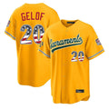Athletics #20 Zack Gelof Player Gold USA 250 Fourth of July Home Game Gdoa250Ys Stitched Jerseys