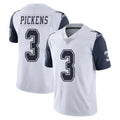 D.Cowboys #3 George Pickens Player White-Navy Limited Color Rush Vapor Untouchable Home Game Gdoa Stitched Jerseys